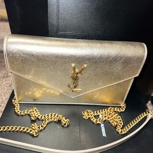 Ysl Gold uptown wallet on chain